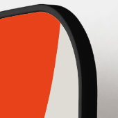 Retro Sunset Orange Three Circle Strip mit Name Pickleball Schläger (Linke Seite)