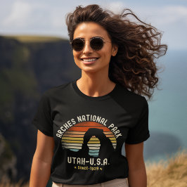 Retro Sunset over Arches National Park, Utah T-Shirt