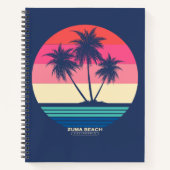 Retro Sunset Palm Trees Zuma Beach Notizblock (Vorderseite)
