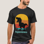 Retro Sunset Papasaurs T-Shirt (Vorderseite)