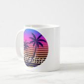 Retro sunset Paradise Kaffeetasse (Vorderseite Links)