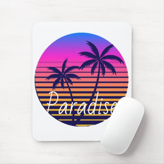 Retro sunset Paradise Mousepad (Mit Mouse)