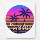 Retro sunset Paradise Mousepad (Vorne)