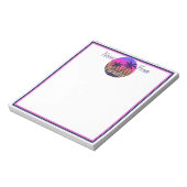 Retro sunset Paradise Notizblock (Rotiert)