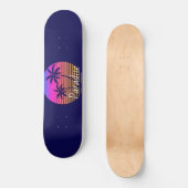 Retro sunset Paradise Skateboard (Vorderseite)