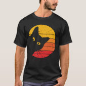 Retro Sunset Peekaboo Katze Männer T - Shirt (Vorderseite)