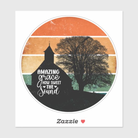 Retro Sunset Phantastisch Grace Aufkleber (Blatt)