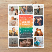 Retro Sunset Photo Mr and Mrs 30th Anniversary Fleecedecke