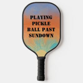 Retro sunset pickleball schläger