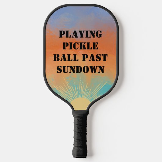 Retro sunset pickleball schläger (Rückseite)