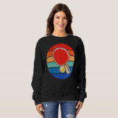 Retro Sunset Ping Pong Design Pong Sweatshirt (Vorne ganz)