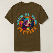 Retro Sunset Pit Bull 2 T-Shirt (Design vorne)