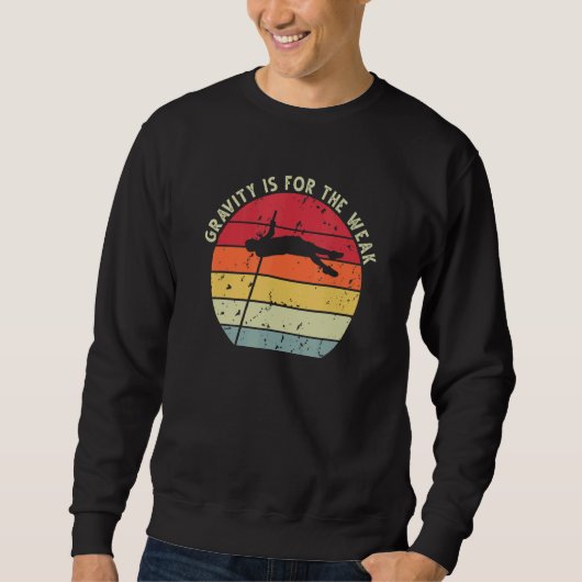 Retro Sunset Pole Vault 9 Sweatshirt (Vorderseite)