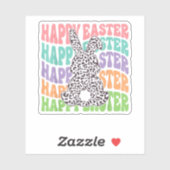 Retro Sunset Rabbit Aufkleber (Blatt)