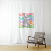 Retro Sunset Rabbit Wandteppich (Beispiel)