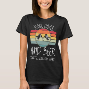 Retro Sunset Race Cars und Bierkarton roc T-Shirt
