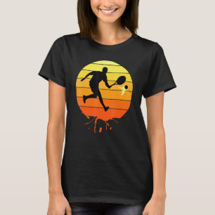 Retro Sunset Racket Sport Turnier Spiele Tennis T-Shirt