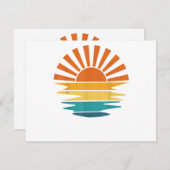 Retro Sunset Rays Wavy Vintag Retro Sunshine Sun (Vorne/Hinten)
