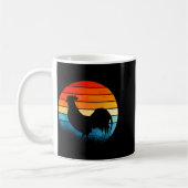 Retro Sunset Rooster Chicken Lover Kaffeetasse (Links)