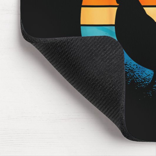 Retro Sunset Rooster Chicken Lover Mousepad (Ecke)