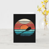 Retro Sunset Rowboat Karte (Gelbe Blume)