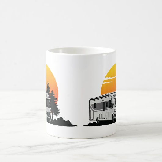 Retro Sunset RV Motorhome Eigentümer Geschenk, Woh Kaffeetasse (Mittel)