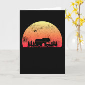 Retro Sunset RV - Selbstversorger-Geschenk Karte (Gelbe Blume)