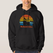 Retro Sunset & Seagull Hoodie (Vorderseite)