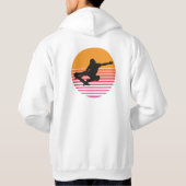 Retro Sunset Skateboarder Hoodie (Rückseite)