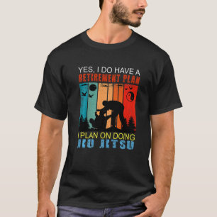 Retro Sunset Slogan Pensionierung I Plan auf Jiu t T-Shirt