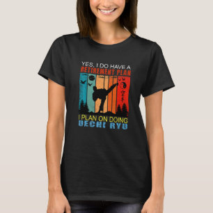 Retro Sunset Slogan Ruhestand I Plan on Doec T-Shirt