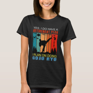 Retro Sunset Slogan Ruhestand I Plan on Doing Go T-Shirt