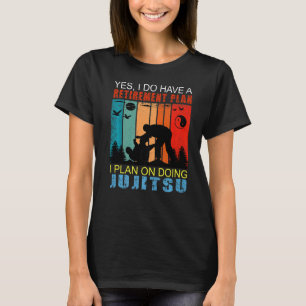Retro Sunset Slogan Ruhestand I Plan on Doing Juj T-Shirt