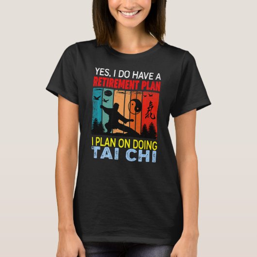 Retro Sunset Slogan Ruhestand Plan I Plan on Doing T-Shirt (Vorderseite)