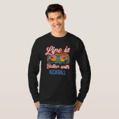 Retro Sunset Slogan With Kickball T-Shirt (Vorne ganz)