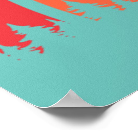 Retro Sunset still sein und wissen Poster (Ecke)