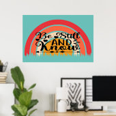 Retro Sunset still sein und wissen Poster (Heimbüro)