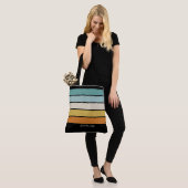Retro Sunset Stripes with Simple Sans Serif Name Tasche (Am Model)