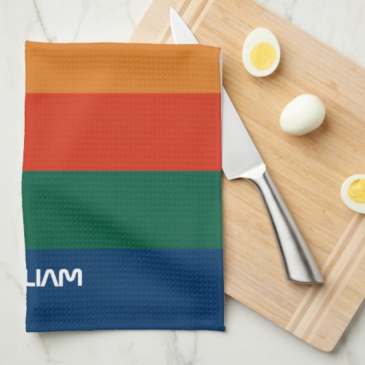 Retro Sunset Strips mit einfachem Leerzeichen, fei Geschirrtuch (Viertel Falte)