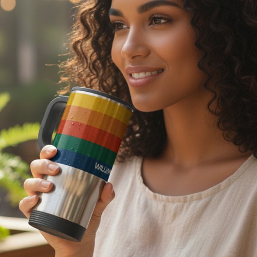 Retro Sunset Strips mit einfachem Leerzeichen, fei Reisebecher
