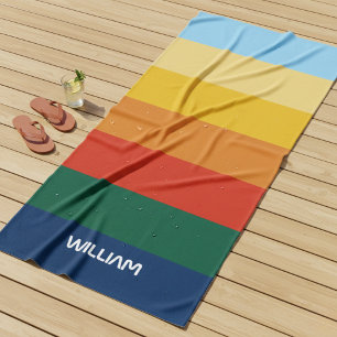Retro Sunset Strips mit einfachem Leerzeichen, fei Strandtuch
