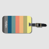 Retro Sunset Strips mit Skriptname Gepäckanhänger (Vorderseite (Horizontal))