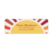 Retro Sunset Sun Rays Personalisierter Name (Vorne)