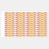 Retro Sunset Sun Rays Personalisierter Name Etiketten (Blatt)