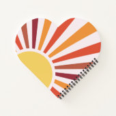 Retro Sunset Sun Rays Personalisierter Name Notizblock (Rückseite)