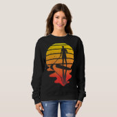 Retro Sunset SUP Standup Paddel Sweatshirt (Vorne ganz)