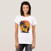 Retro Sunset Surf - Beach Vibes T - Shirt (Vorne ganz)