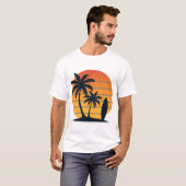 Retro Sunset Surf - Beach Vibes T - Shirt (Vorne ganz)