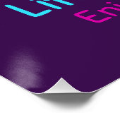 Retro Sunset Surfboard Palm Tree Life ist ein Stra Poster (Ecke)