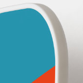 Retro Sunset Tide Rush Across Striping mit Name Pickleball Schläger (Linke Seite)